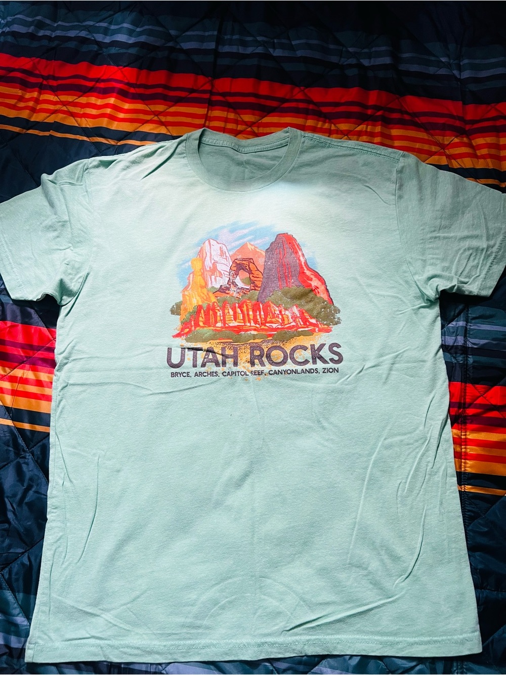 Mint Green Graphic Nature Tee